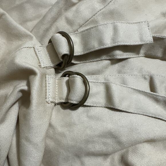 Pottery Barn Tailored Twill Small Sofa Canvas Cream Loose-Adjust SlipCover New  - Picture 7 of 16